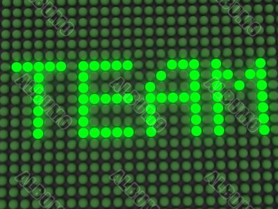 word on the electronic display