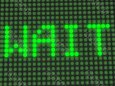word on the electronic display