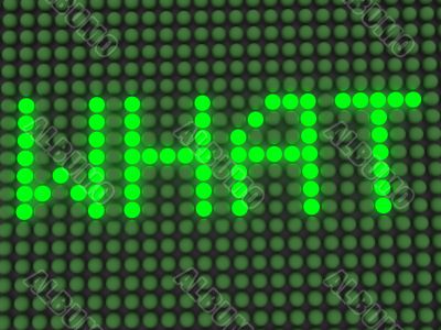 word on the electronic display
