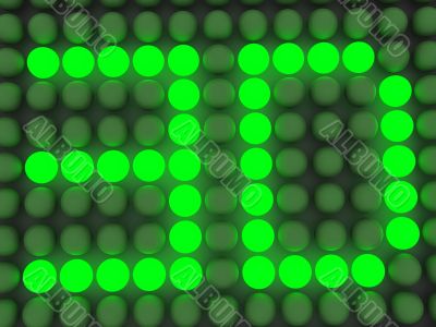 word on the electronic display