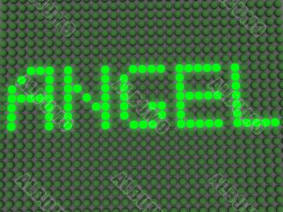 word on the electronic display