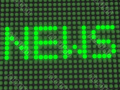 word on the electronic display