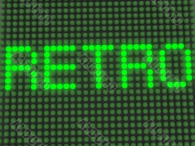 word on the electronic display