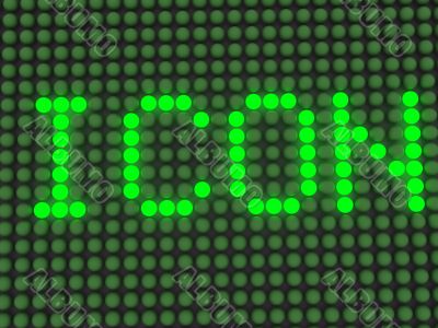 word on the electronic display