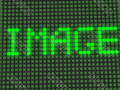 word on the electronic display