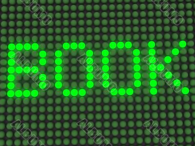 word on the electronic display