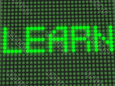 word on the electronic display
