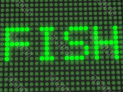word on the electronic display