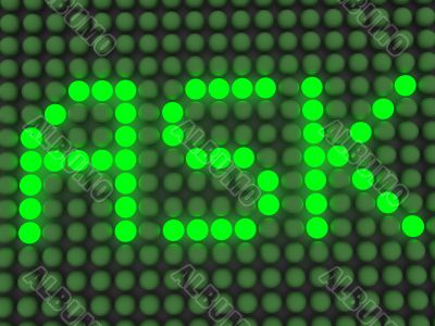 word on the electronic display