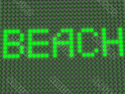 word on the electronic display