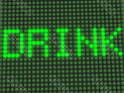 word on the electronic display