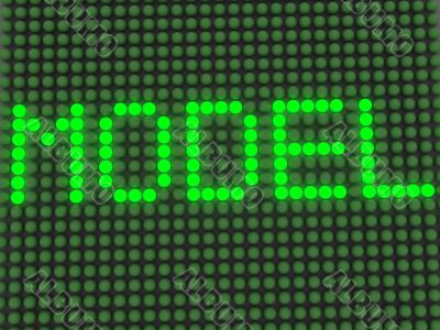 word on the electronic display