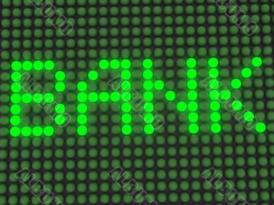 word on the electronic display
