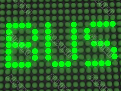 word on the electronic display