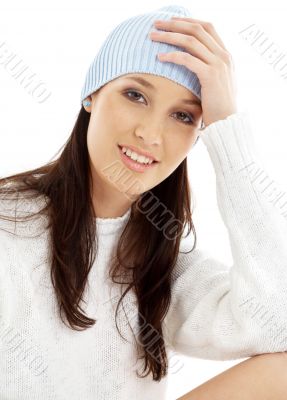 lovely brunette in winter hat #2