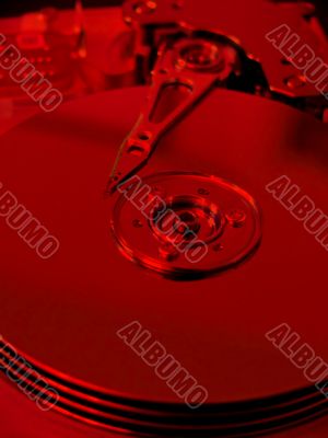 Inside Harddrive (Red Filter)