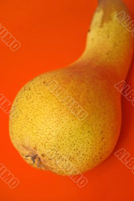 Pear on orange