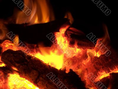 Flames or fire