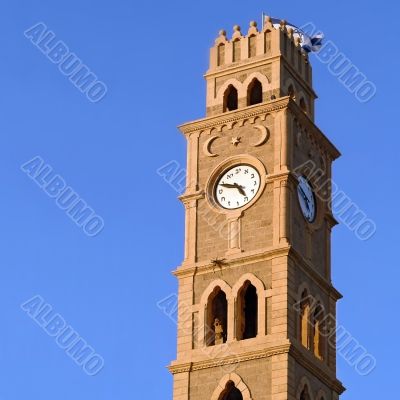 Clock tower in old Akko