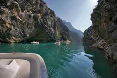 Pleasant walk on a water bicycle