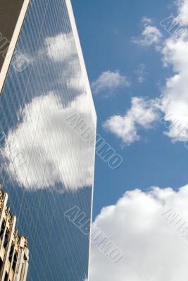 Reflective skyscraper