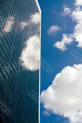 Reflective skyscraper