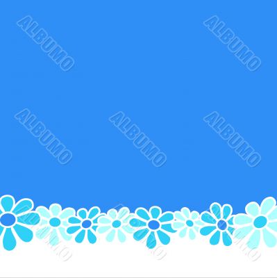 Flowers - Blue composition