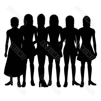 Silhouettes of women