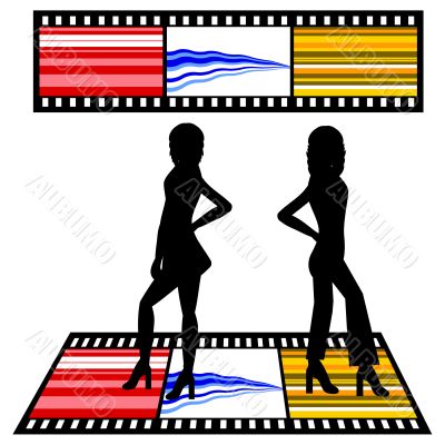 Silhouettes of women