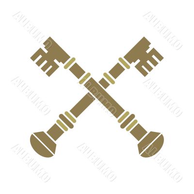 Golden crossed keys
