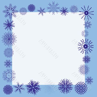 Winter snowflake border