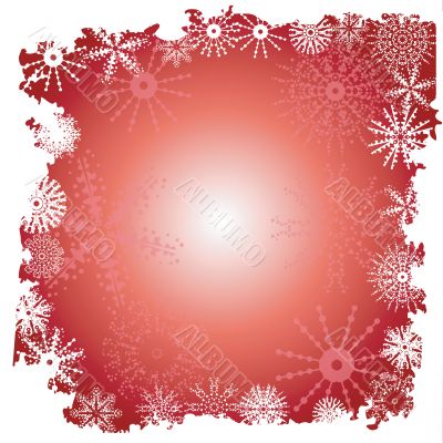 Winter snowflake border