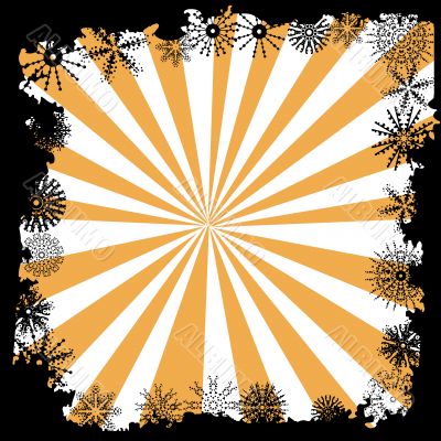 Winter snowflake border