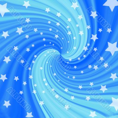 Blue twist with stars