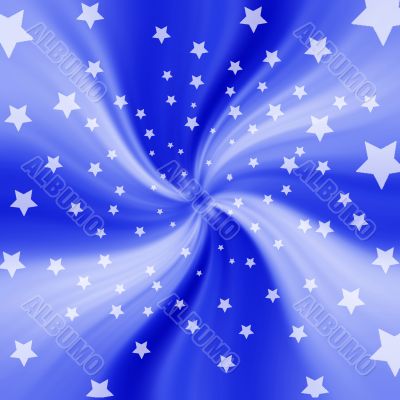 Blue twist with stars