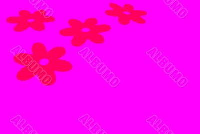 Red flowers Retro