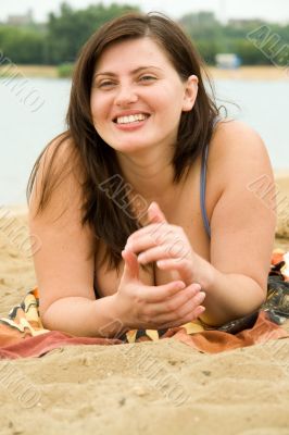 woman on a beach