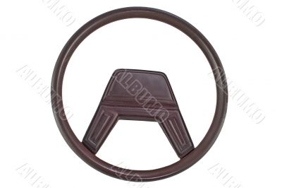 steering wheel on white