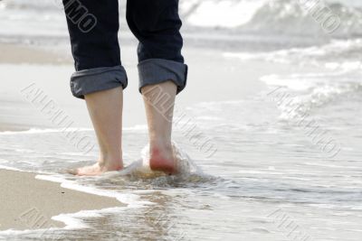 Barefoot in the water