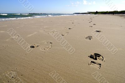 Footprint on the beach
