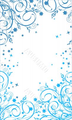 Christmas white and blue background