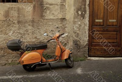 orange scooter