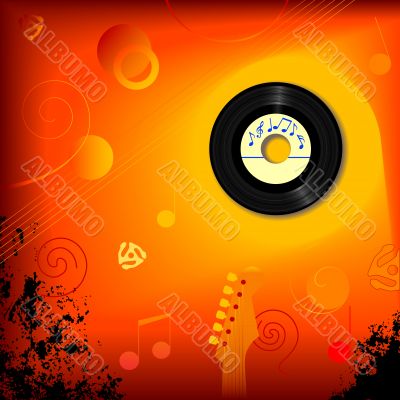 Retro 45 RPM Music Background