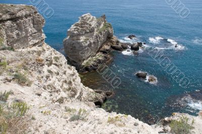 A rocky shore