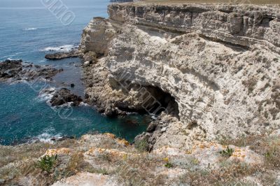 A rocky shore