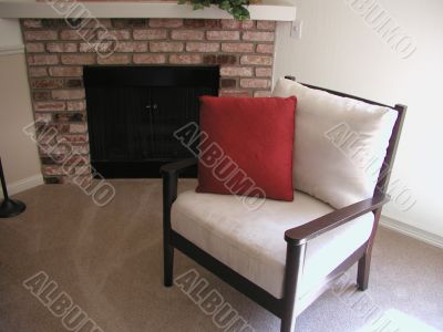 Chair and Fire Place