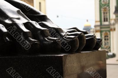 Winter palace, fragment of a statue