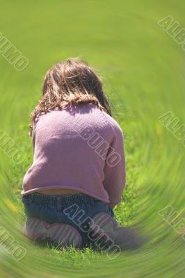 Little Girl Playing