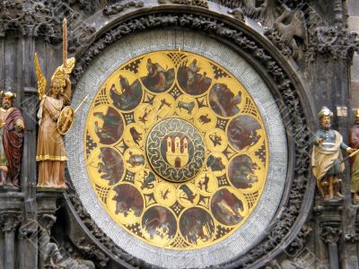 Ancient watches. Prague.