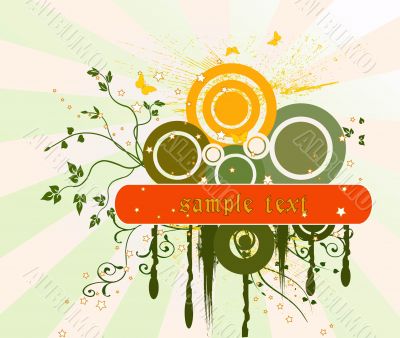 Abstract art floral vector illustration